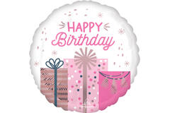 Foil balloon - "HAPPY Birthday" - Pastel - 45 cm